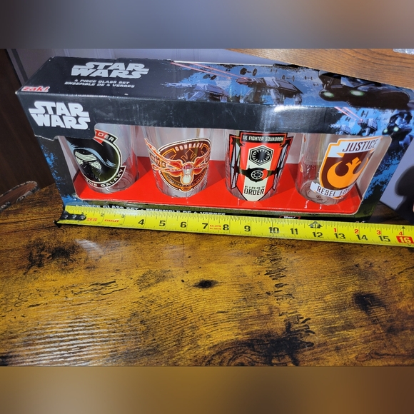 Disney Star Wars  Glass Set - Black, Red, Orange The Force Awakens - Picture 10 of 12